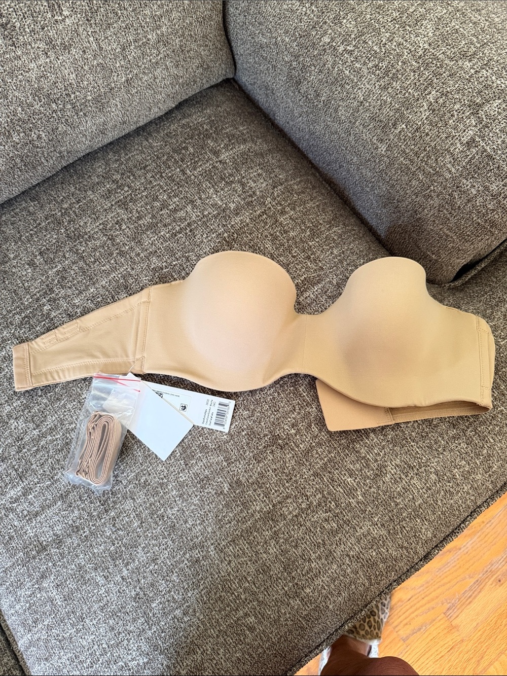 Dominique Beige Strapless Molded Bandeau Bra